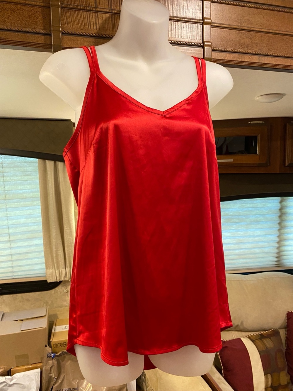 NEW! Lularoe Daniella Red Satin Camisole: Sz. XS
